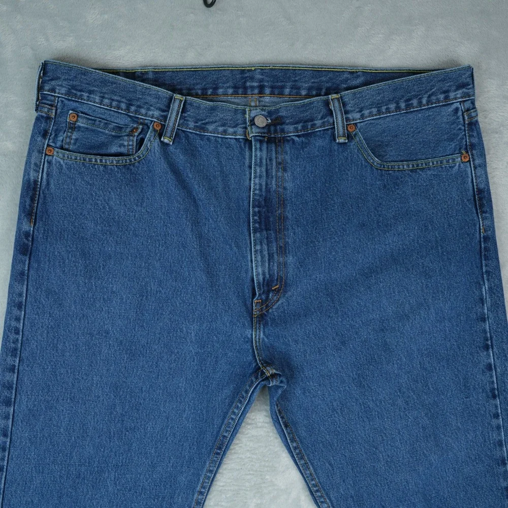 Levis 505 Regular Fit Jeans Mens 42x29 Blue Straight Leg Denim 100% Cotton 2017
